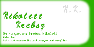 nikolett krebsz business card